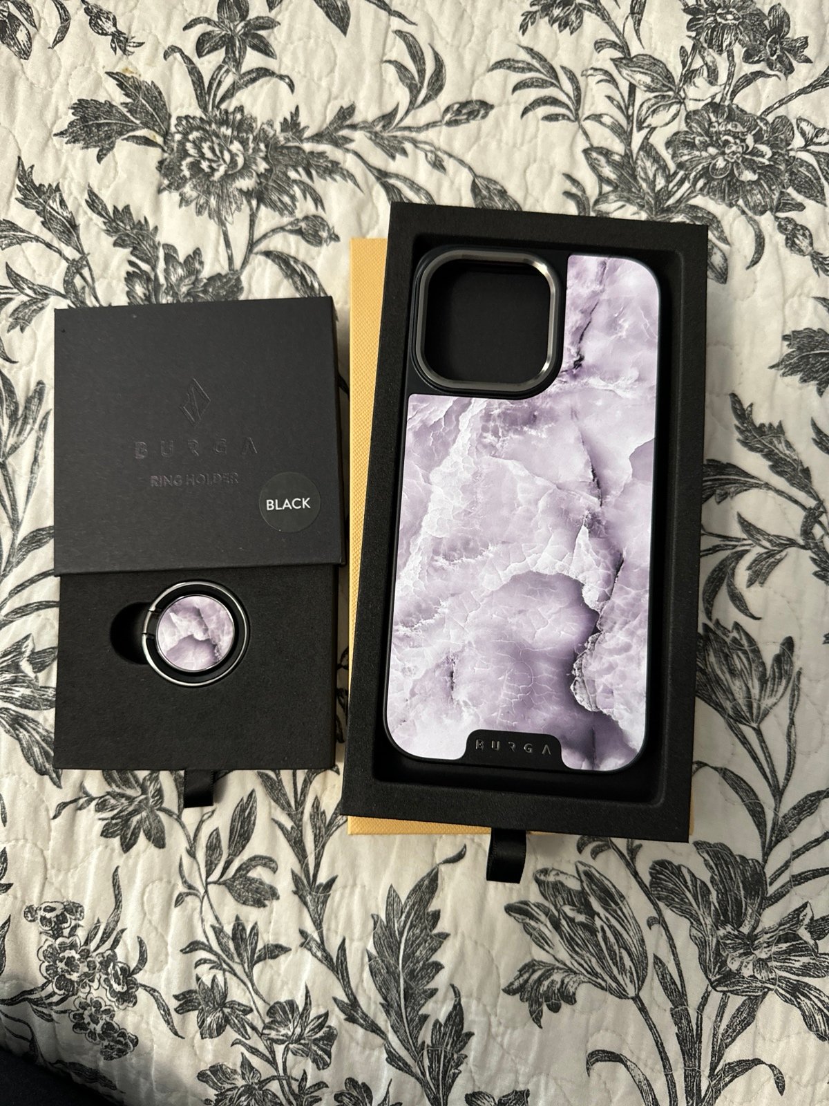 BURGA IPhone 15 Pro Max Elite MagSafe, Black Currant with Ring holder