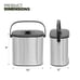 Small Hanging Trash Can with Lid Stainless Steel Garbage Bin