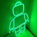 Fun Bight Green Lego Block Man Toy LED Night Light Room Wall Decoration
