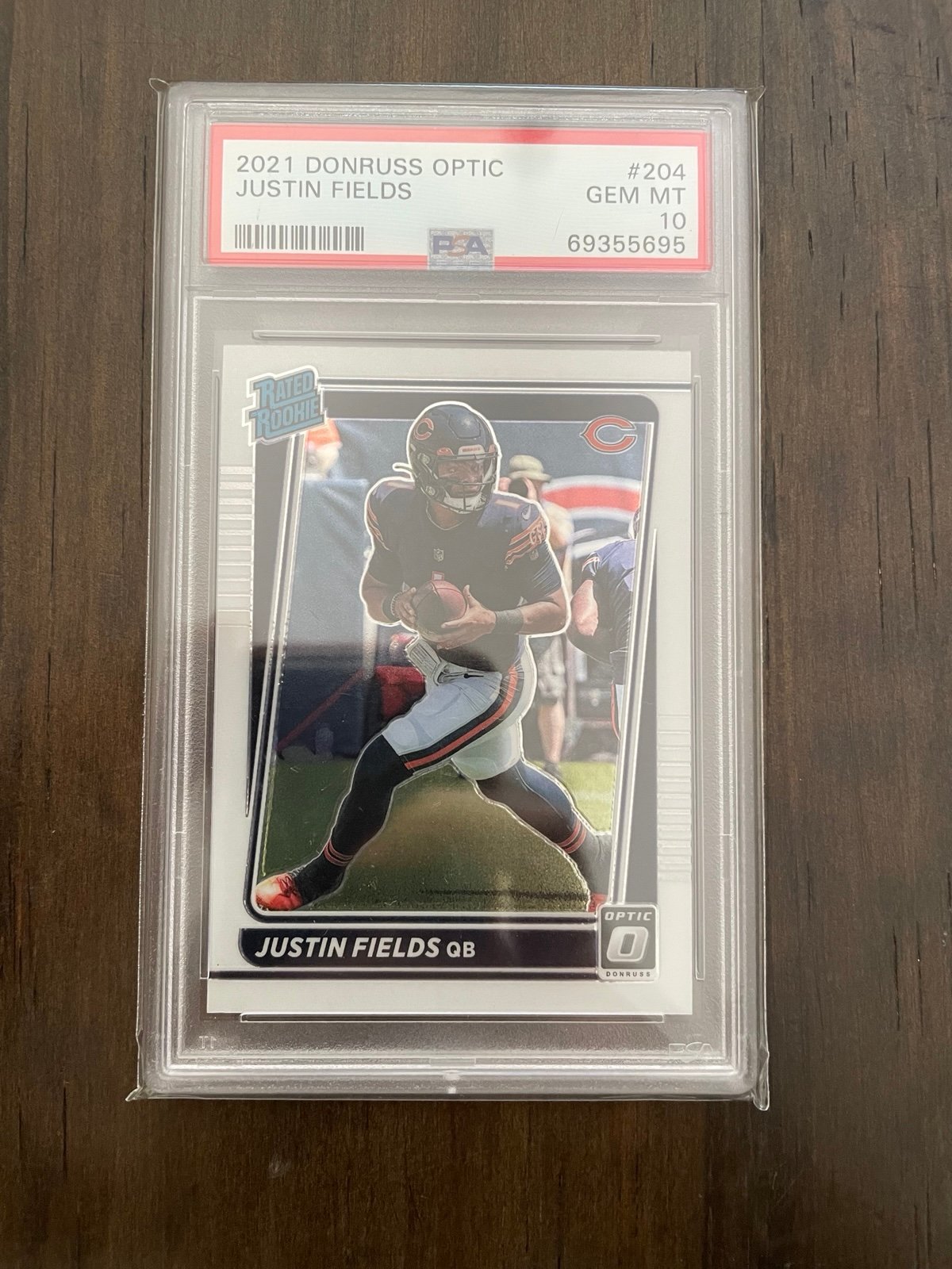 2021 Justin Fields Panini Donruss Optic #204 Rated Rookie PSA 10