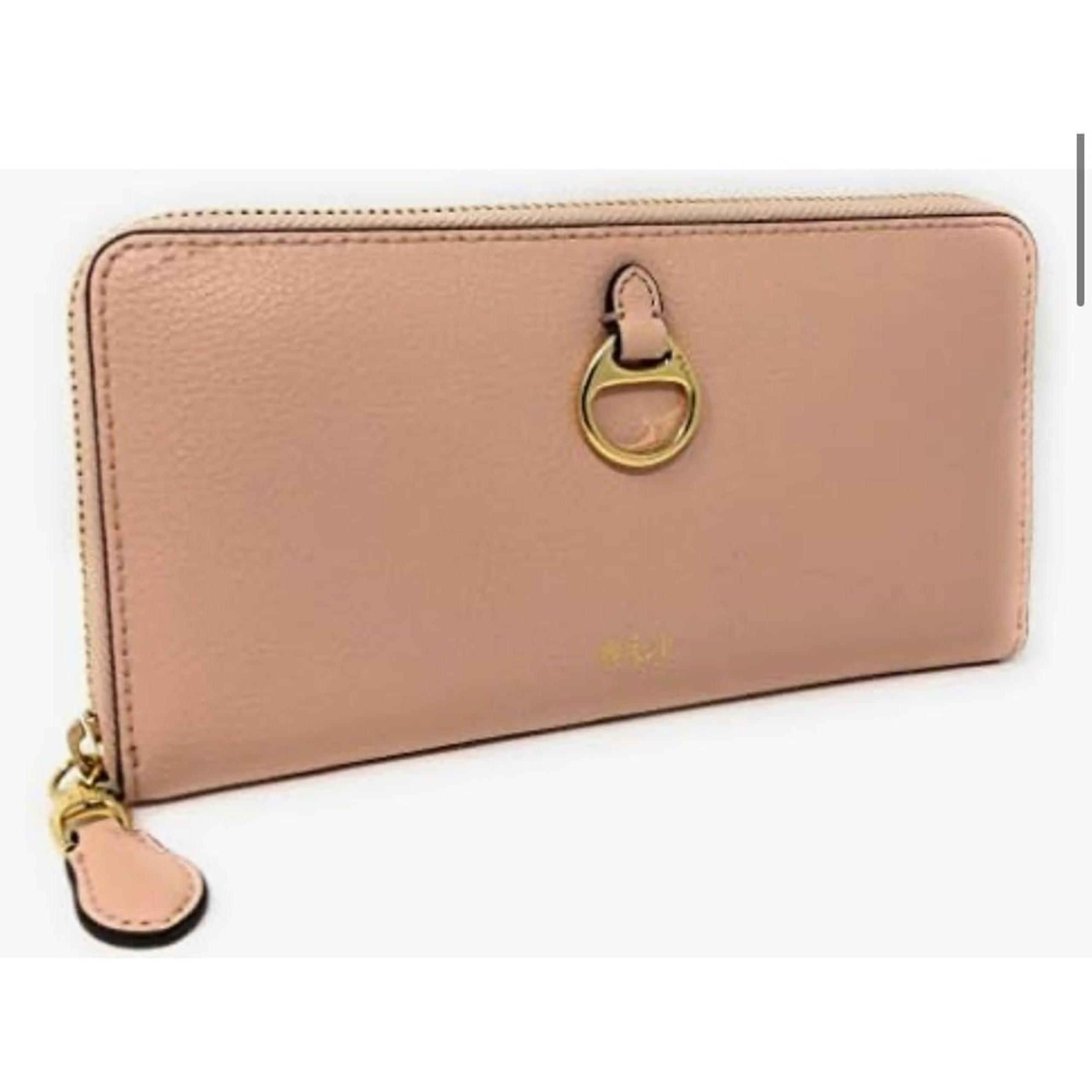 Women's Allenville Zip Around Genuine Leather Wallet Taupe - Lauren Ralph Lauren