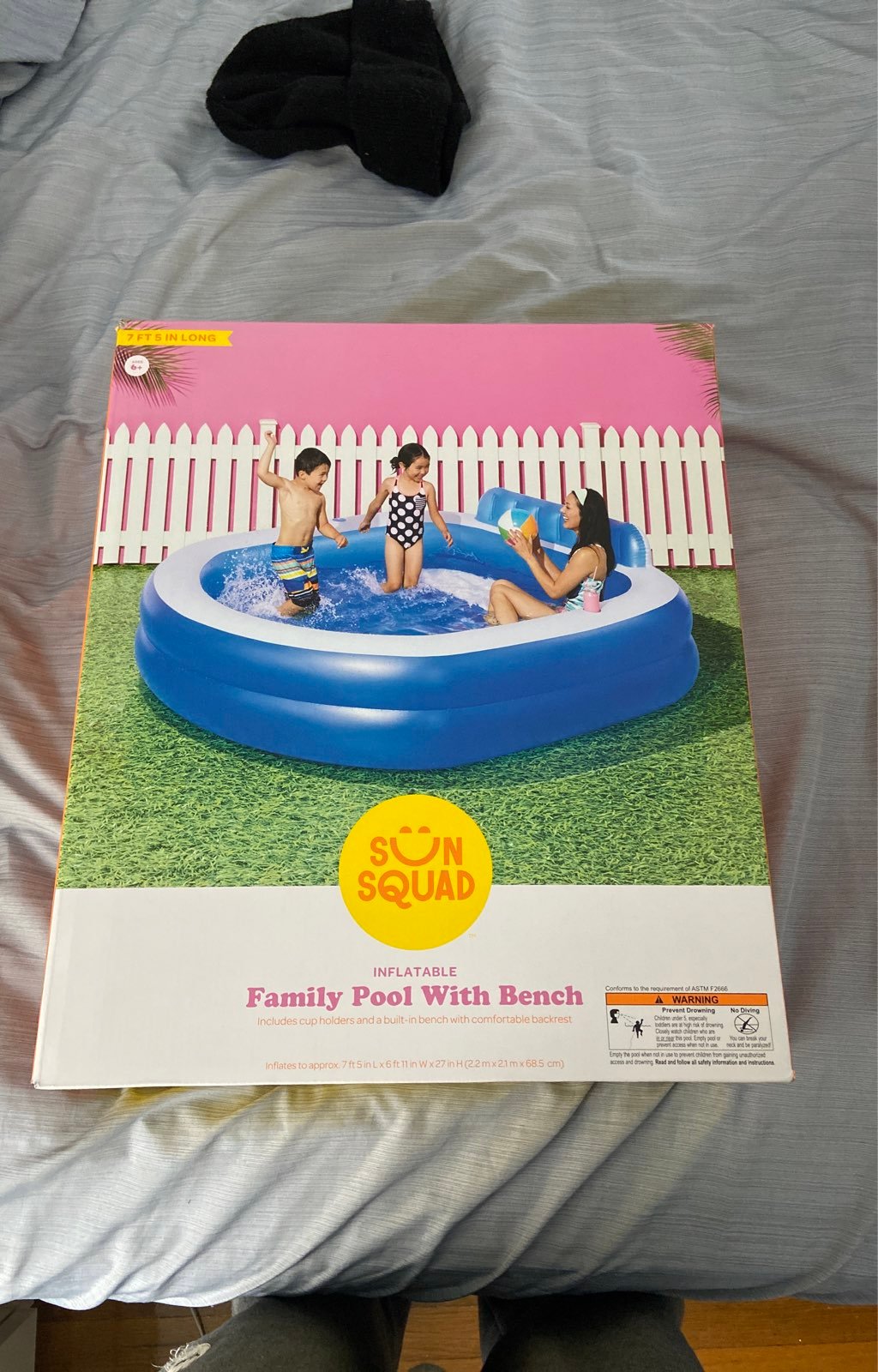 Sun Squad Inflatable Family Pool With Be