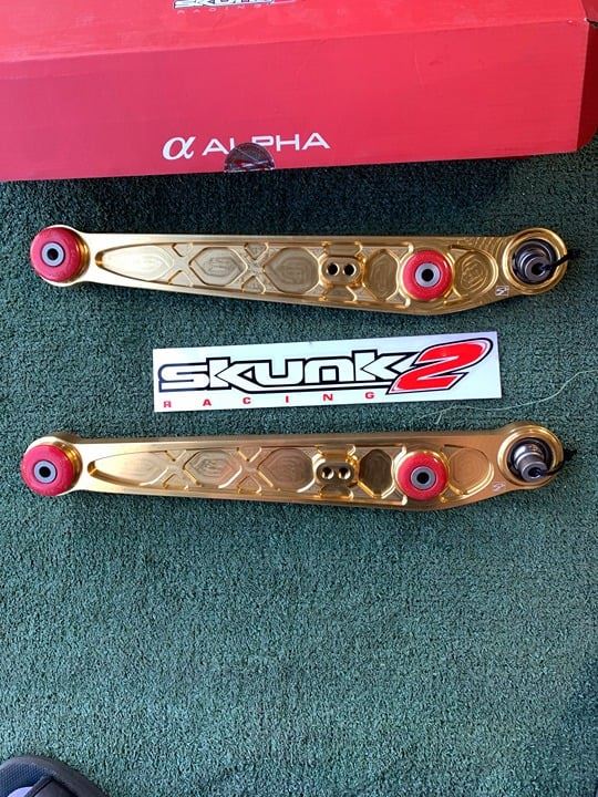 Skunk2 Honda/Acura EK Alpha Series Rear Lower Control Arm Set - Gold