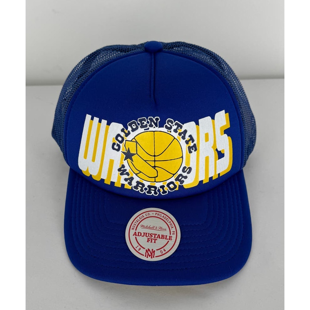 Mitchell & Ness Golden State Warriors NBA Billboard Trucker Snapback Hat Cap New