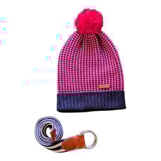 Lot COACH Beanie Cap Red Pom Pom Banana Republic Belt Nautical Stripes Trending