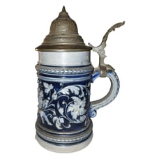 Rare VTG German ART NOUVEAU Beer Stein Prosit/Cheers Cherubs Putti # 508