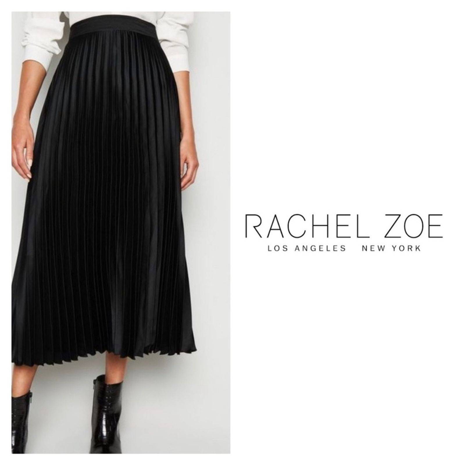 Rachel Zoe Plaid Pleated Midi/Maxi Skirt