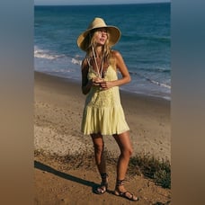 Free People Casella Drop Waist Mini Dress