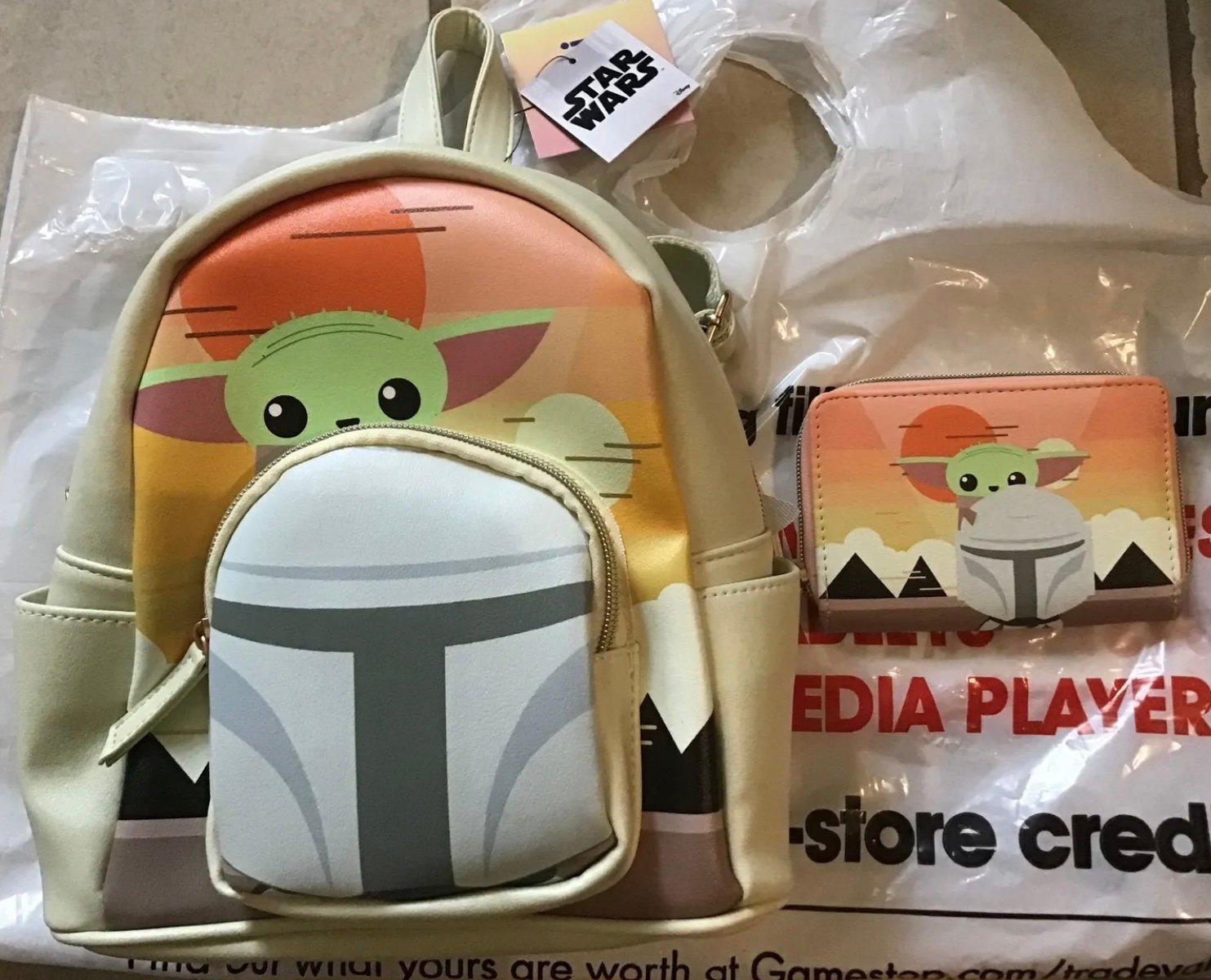 Dani By Danielle Nicole Star Wars Mandalorian set of Back Pack And Wallet