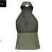 Leocé sage green satin look crossover front halter top size 10