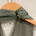 Leocé sage green satin look crossover front halter top size 10
