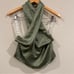 Leocé sage green satin look crossover front halter top size 10