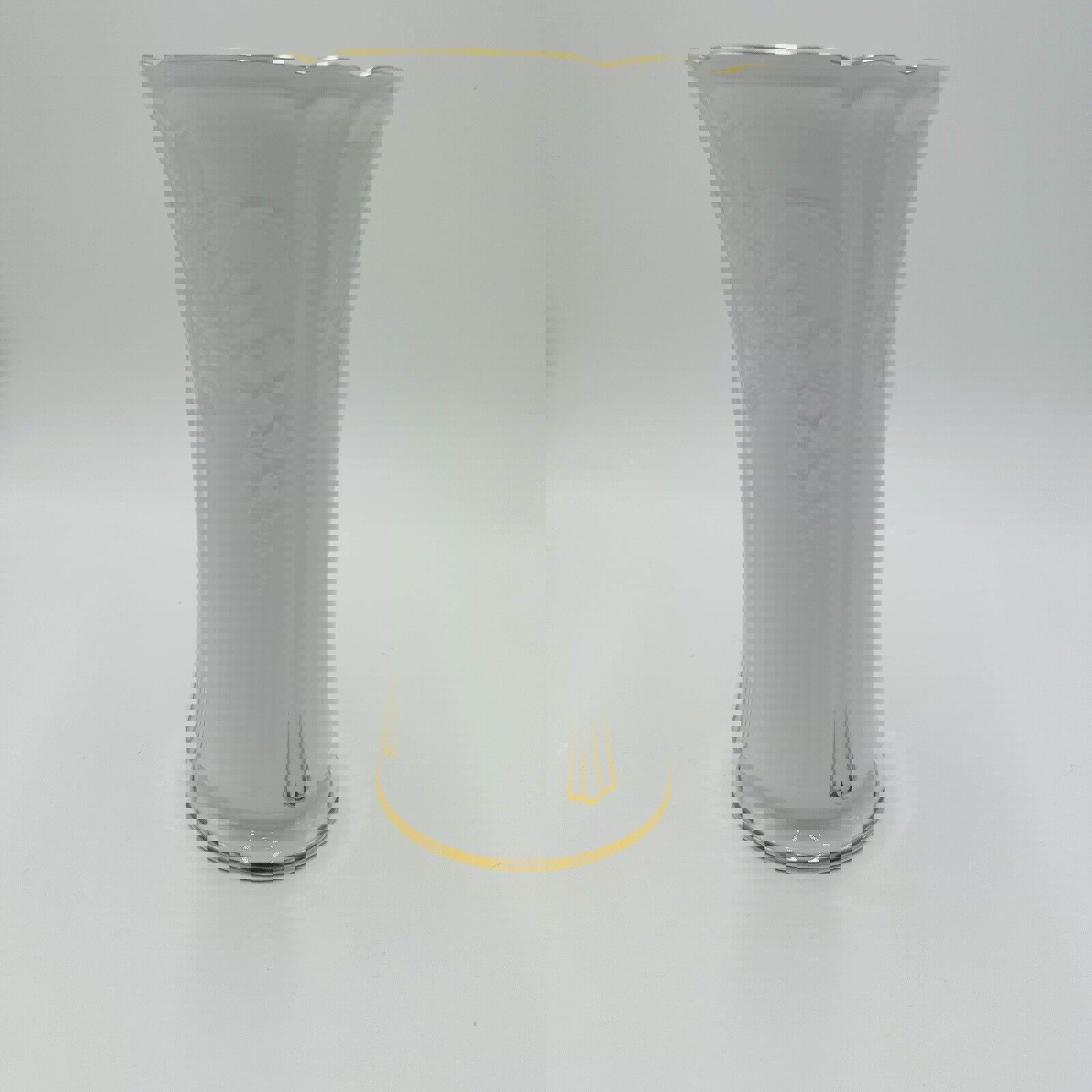 Okura Vase Japan Commemorative Morimura Bros 9in H Porcelain White Gold