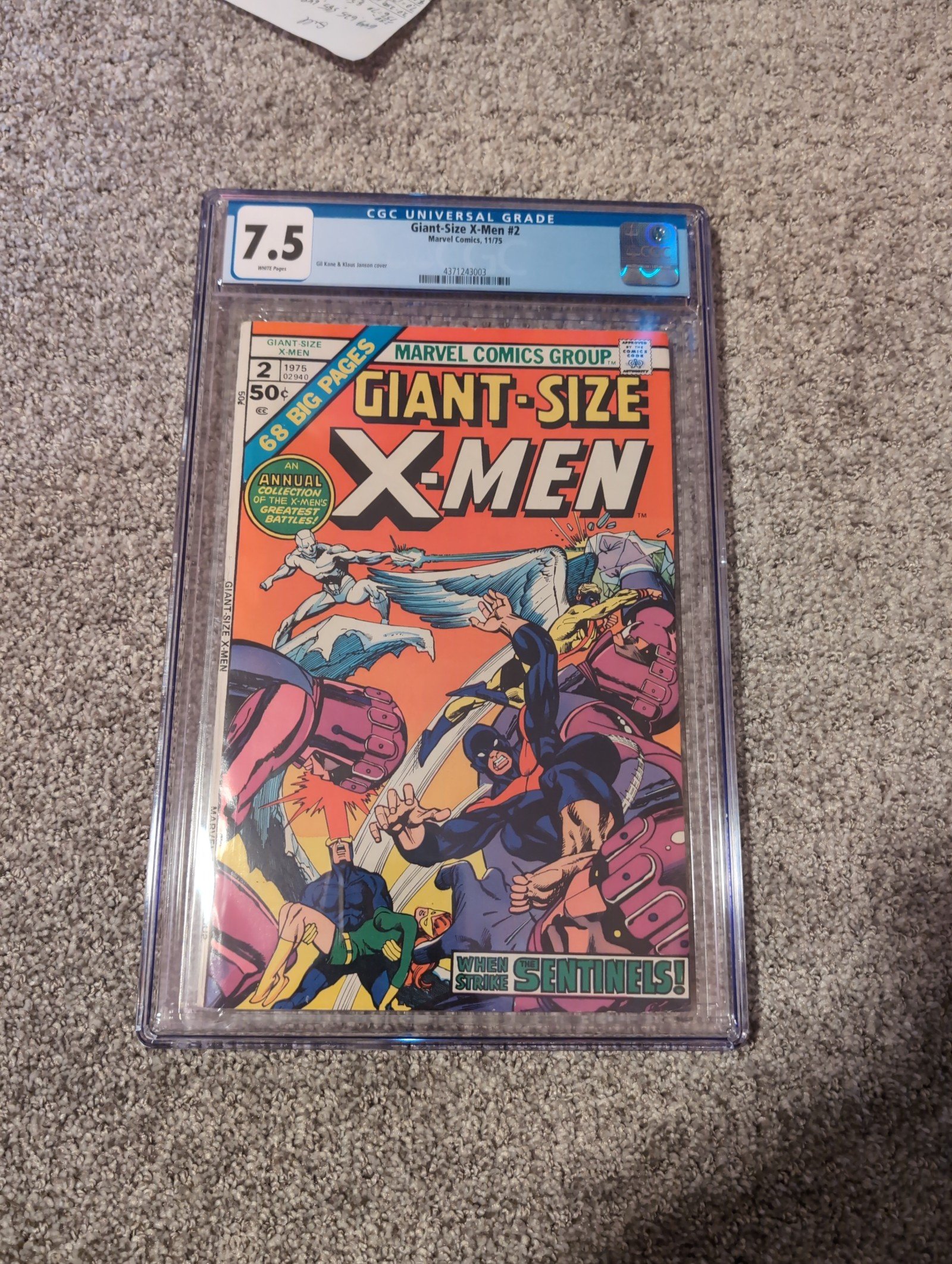 Giant size X-Men #2 CGC 7.5 graded marvel comic
