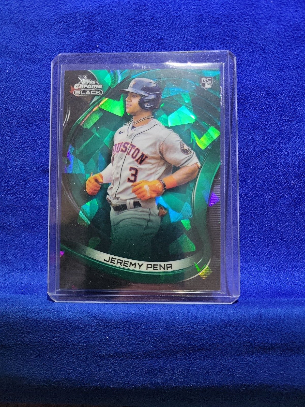 2022 Topps Chrome Black Jeremy Pena Green Atomic Refrctor 90/99 !!!