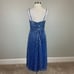 Aidan Mattox Women's Cocktail Dress Size 4 Blue Sequined Sleeveless A-Line Midi