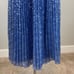 Aidan Mattox Women's Cocktail Dress Size 4 Blue Sequined Sleeveless A-Line Midi
