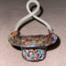 Stunning Vintage Murano Venetian Millefiori Art Glass Basket