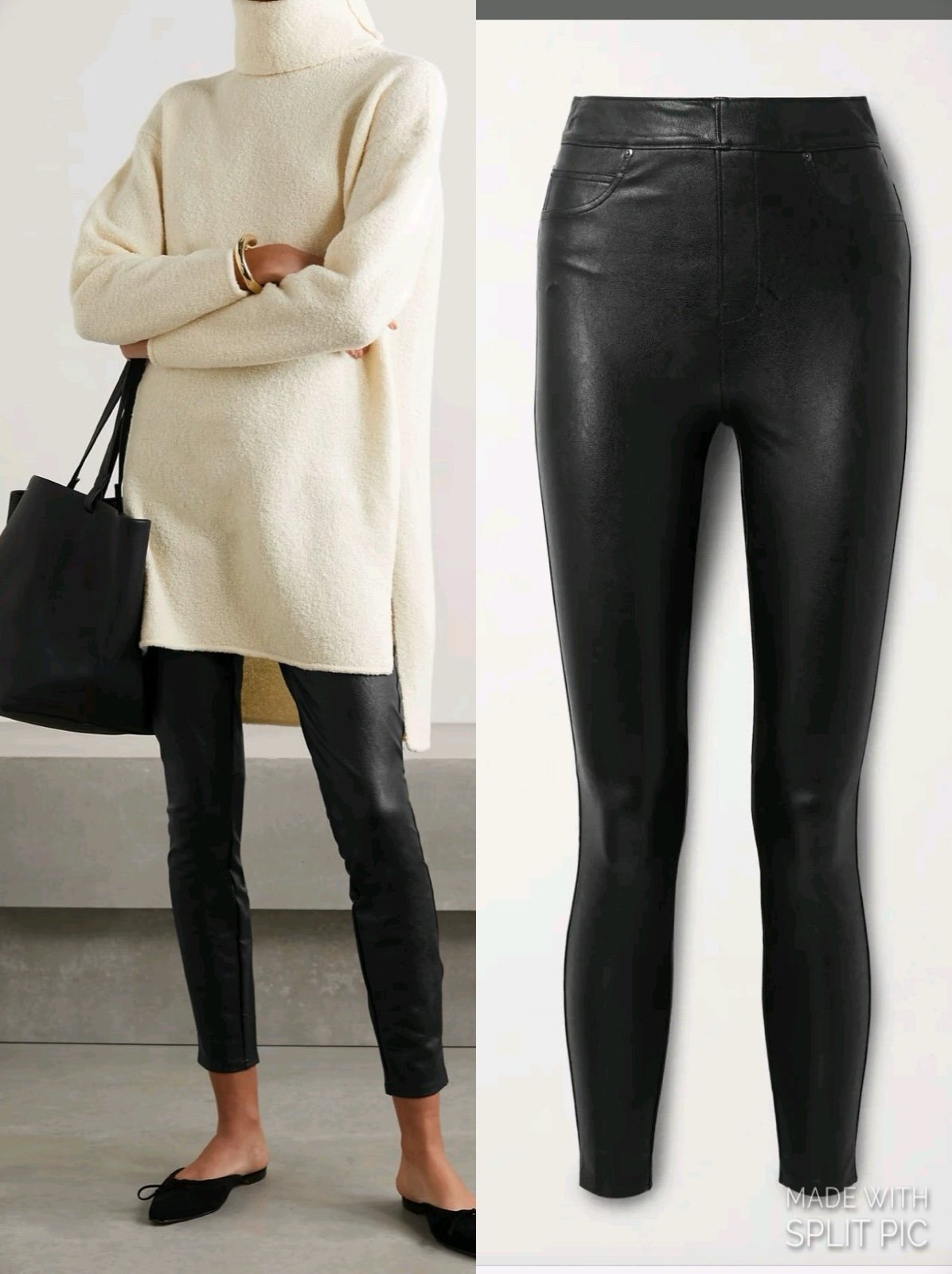 SPANX Like Leather Faux Stretch Leather Pants Size XS MSRP 150