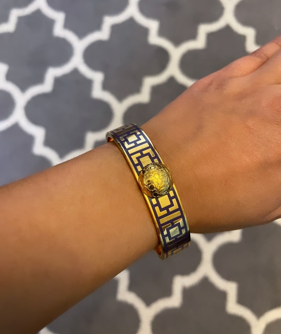 Authentic Coach Purple and Gold Bangle