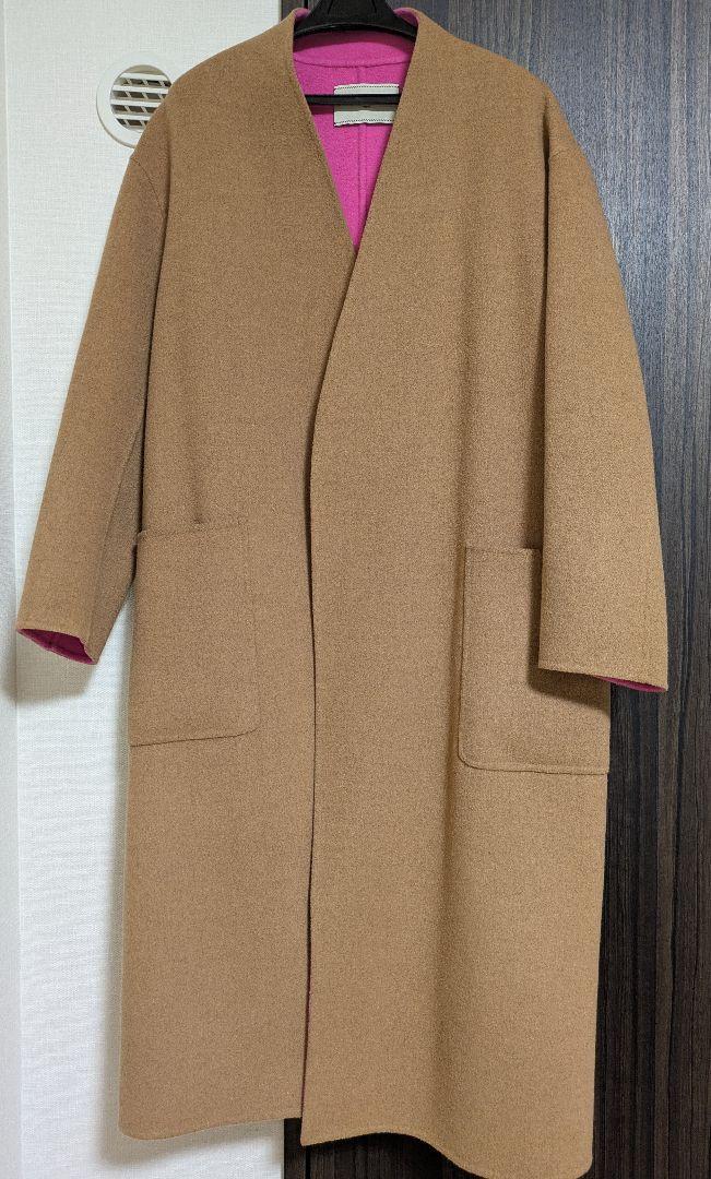 Excellent Condition - UNITED ARROWS Bicolor Coat - Camel x Pink