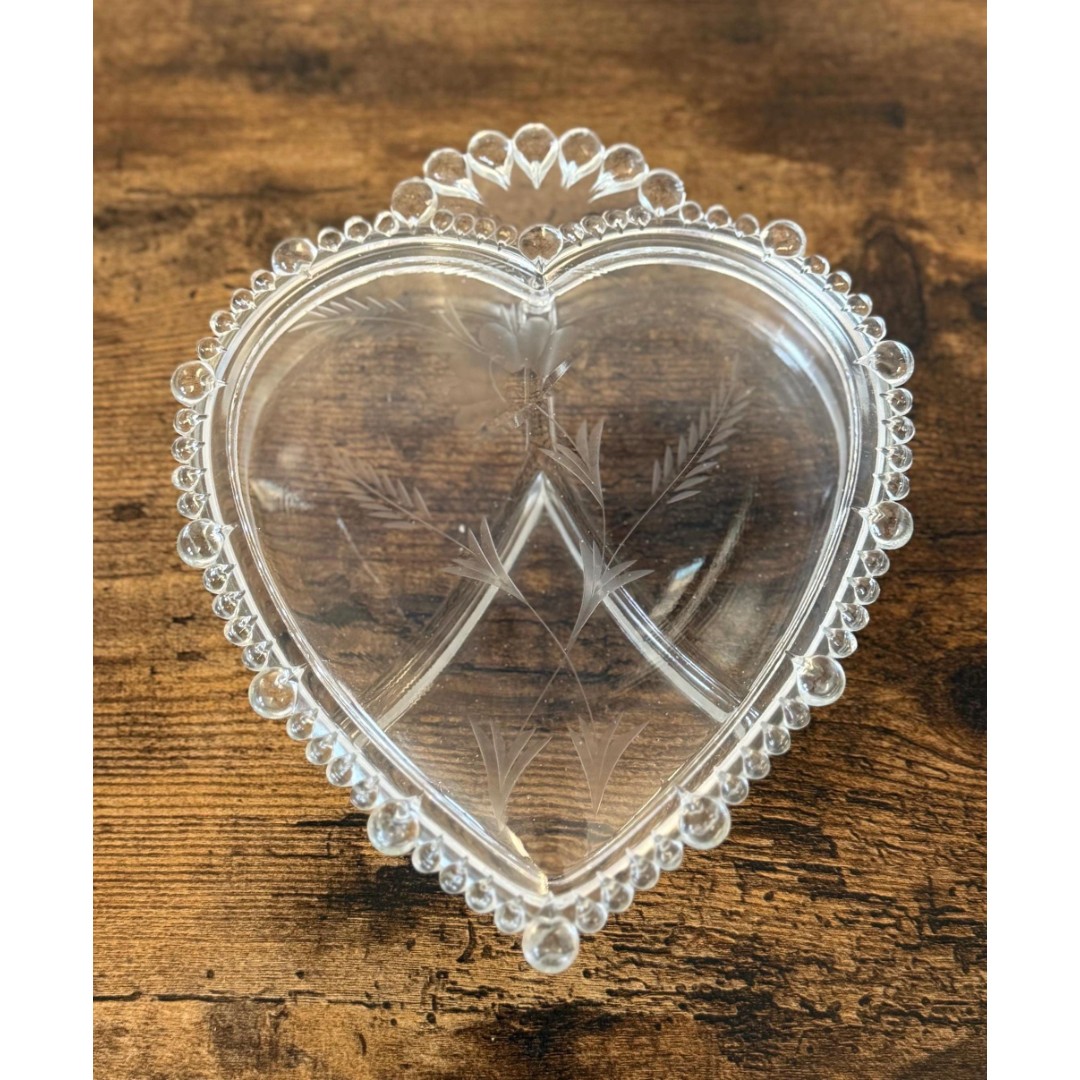 Vintage Paden City Heart Shaped Divided Candy Dish