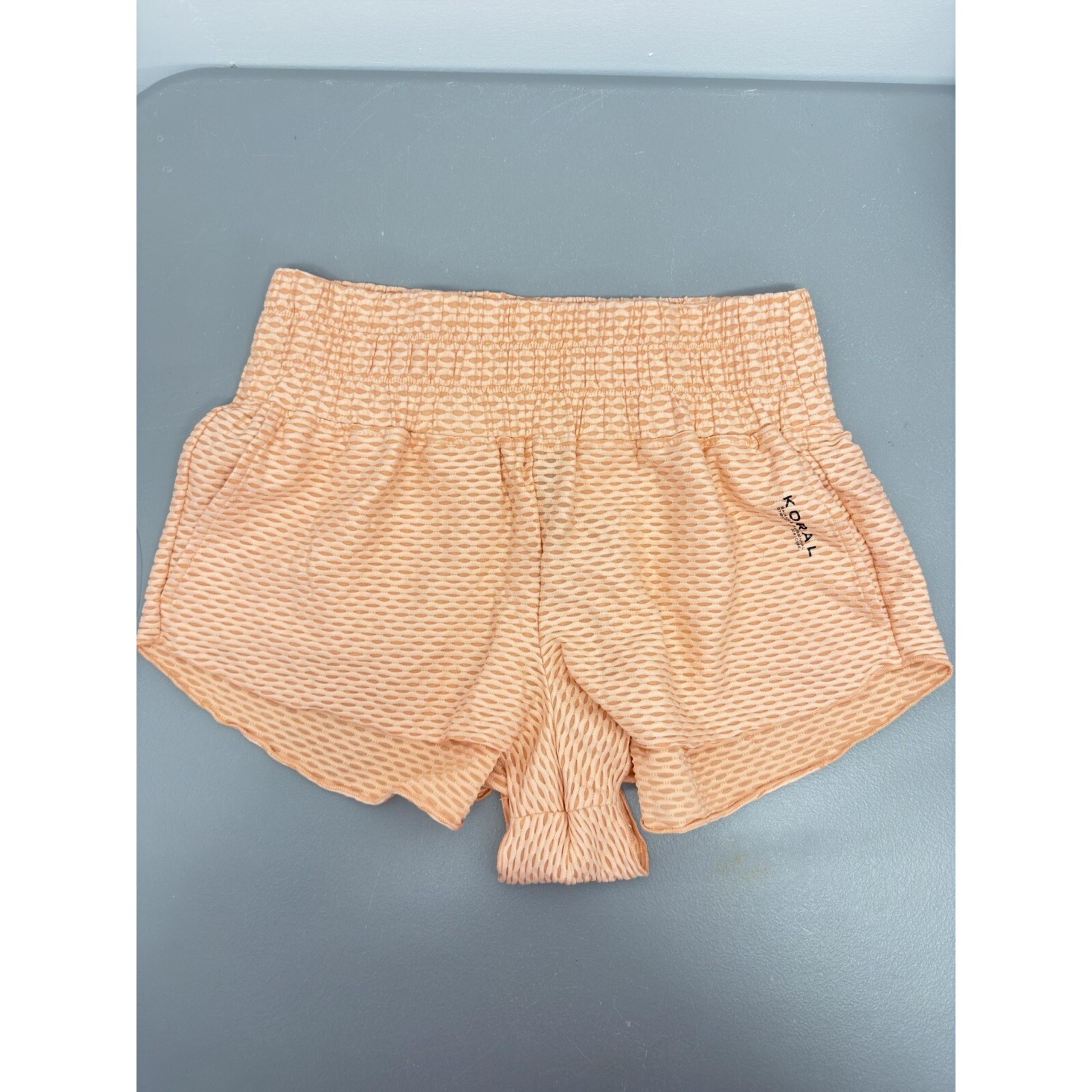 Koral Radiant Netz Shorts Womens Small Pompano Orange Athletic Running #29