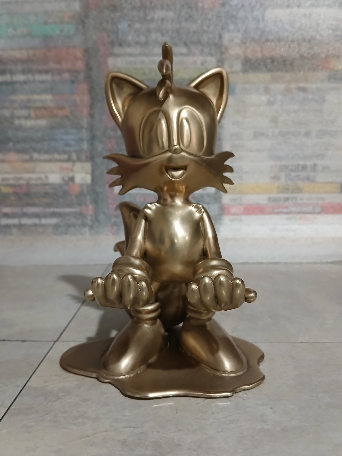 Tails Bronze Cast Statue Controller and Phone Holder