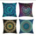 4 pc bohochic mandala throw pillow covers pillowcase set zipper cover