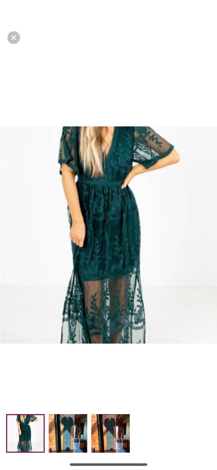 Bella Ella Boutique Teal Maxi Dress