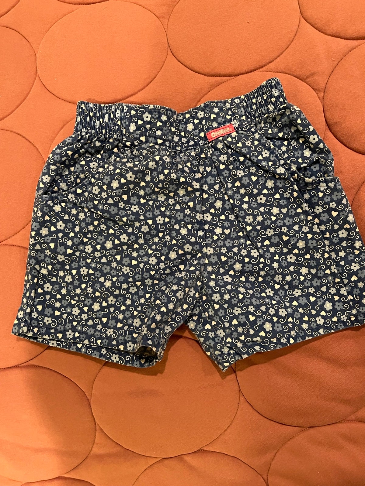 Vintage Osh Kosh Floral high waist shorts Sz 5 little kid toddler girl blues