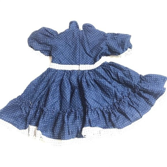 Blue Polkadot vintage cottagecore prairie dress 3T toddler kids