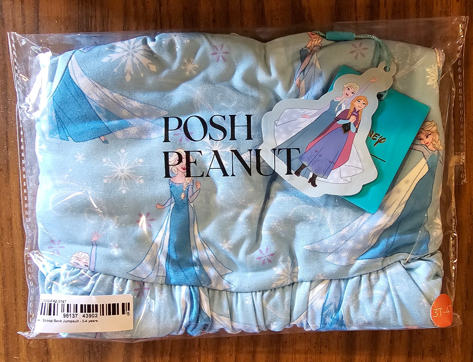 Posh Peanut 3/4T Frozen Elsa Scoopback Jumpsuit
