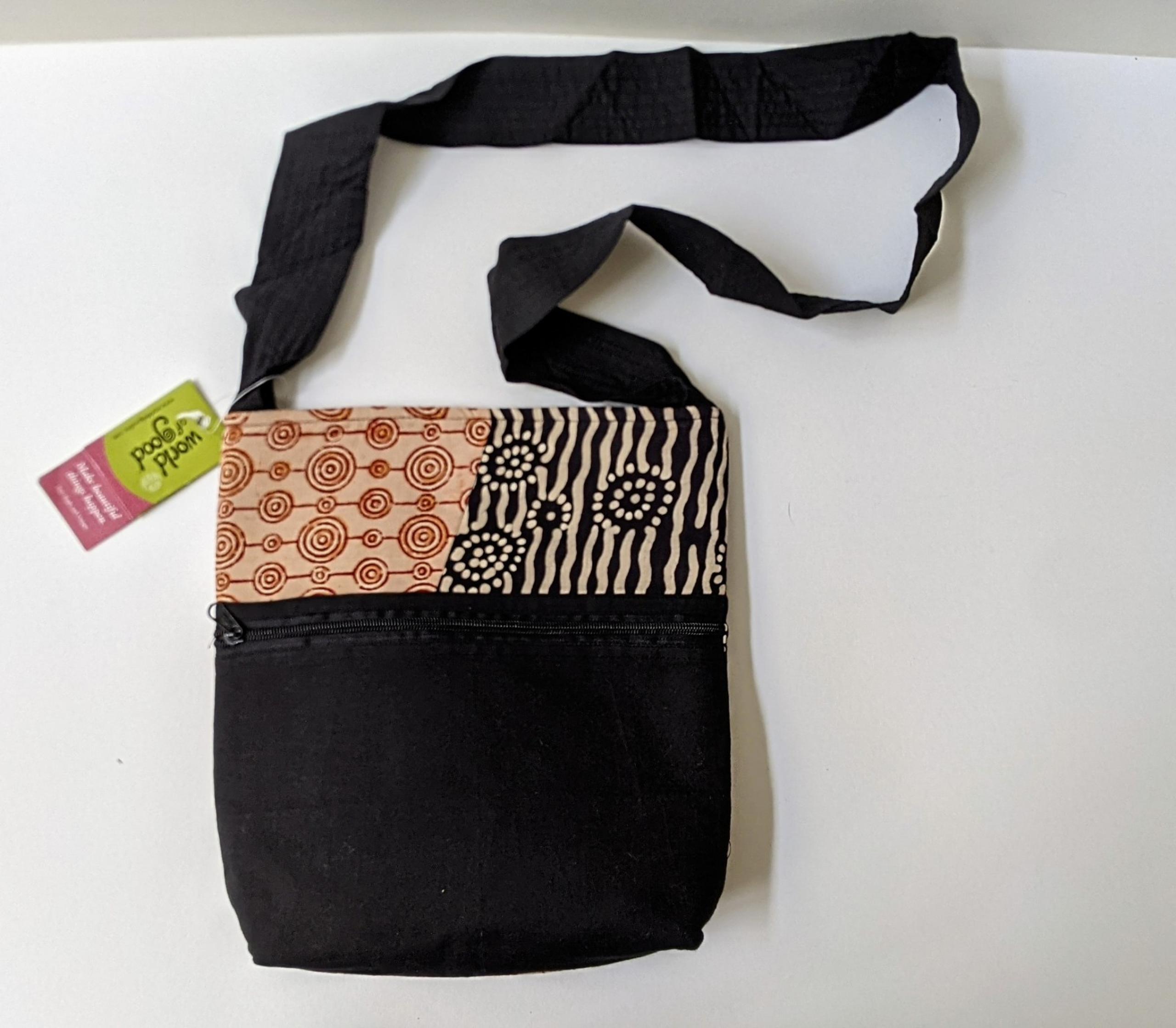 World of Good Safari Patch Works® Crossbody Bucket Bag, Fair Trade Purse