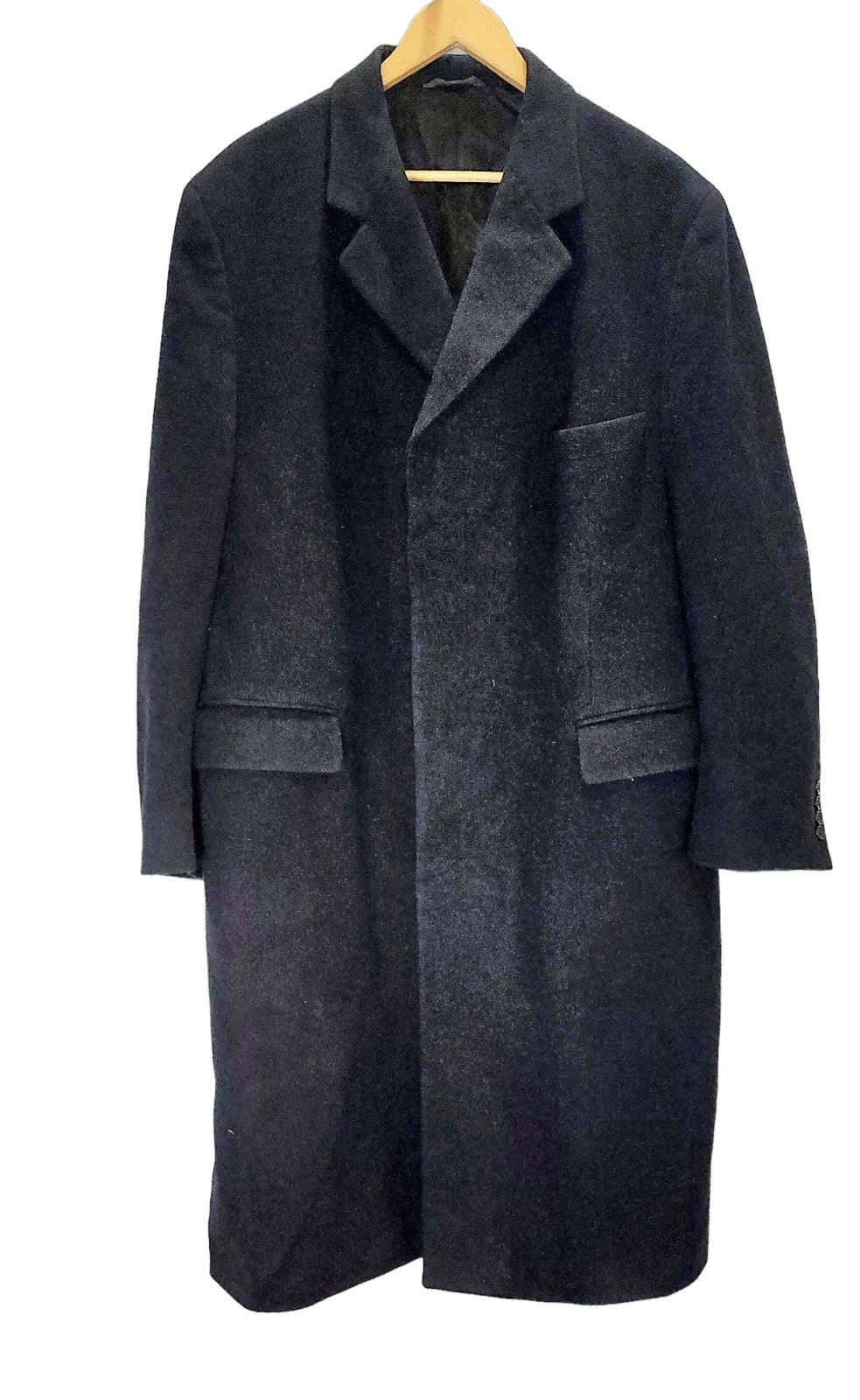 Brooks Brothers 100% Cashmere Topcoat | Black 3 Button | Made in Italy | 46R