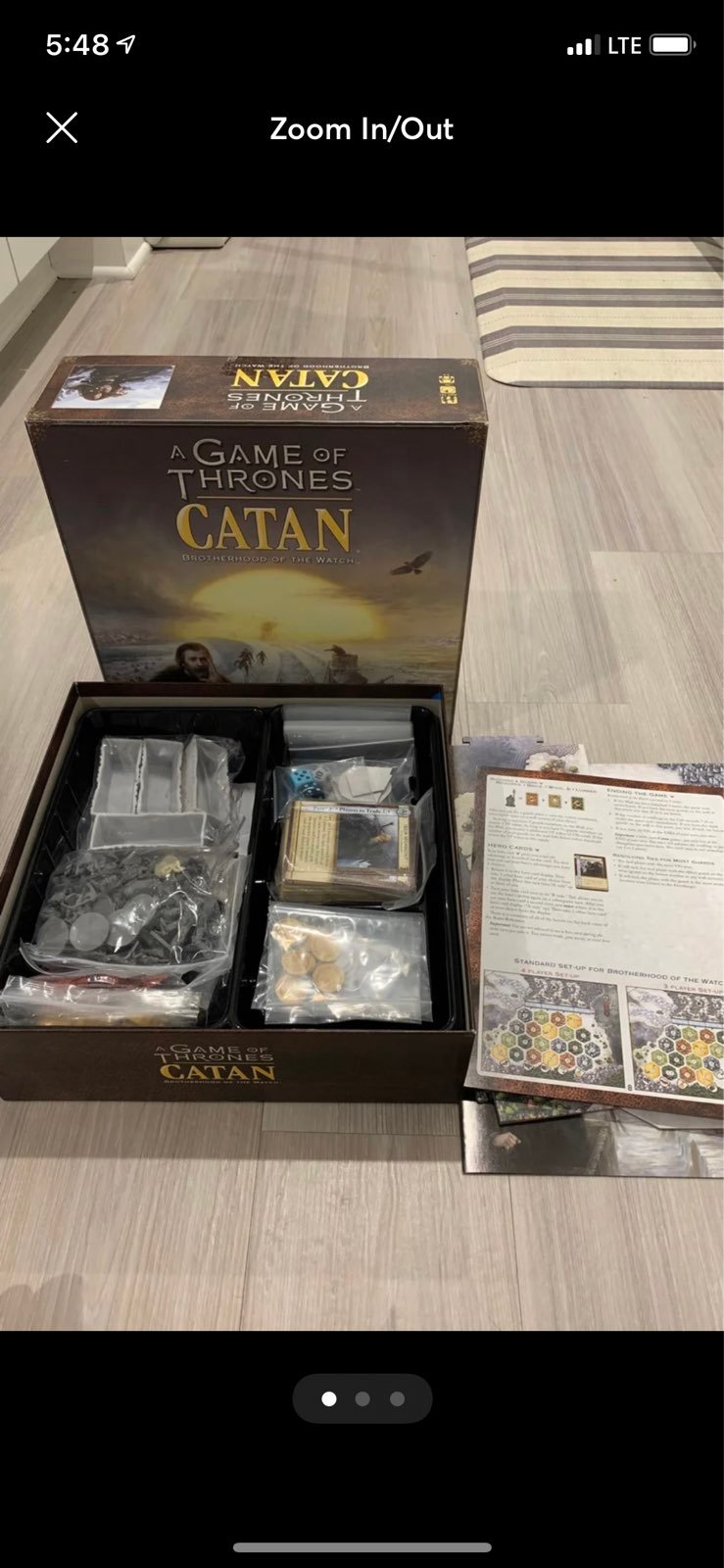 A Game of Thrones not sealed but never used so everything is complete