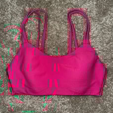 Lululemon Hot Pink Ribbed Sports Bra