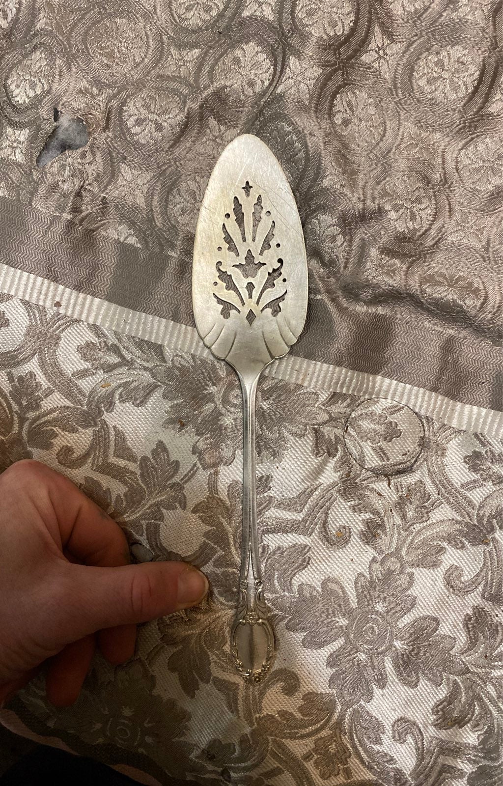 WM a Rogers Oneida Silver pie serving sp