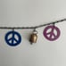 PEACE SIGN Cutout Handmade Recycled Metal Flags and Chimes