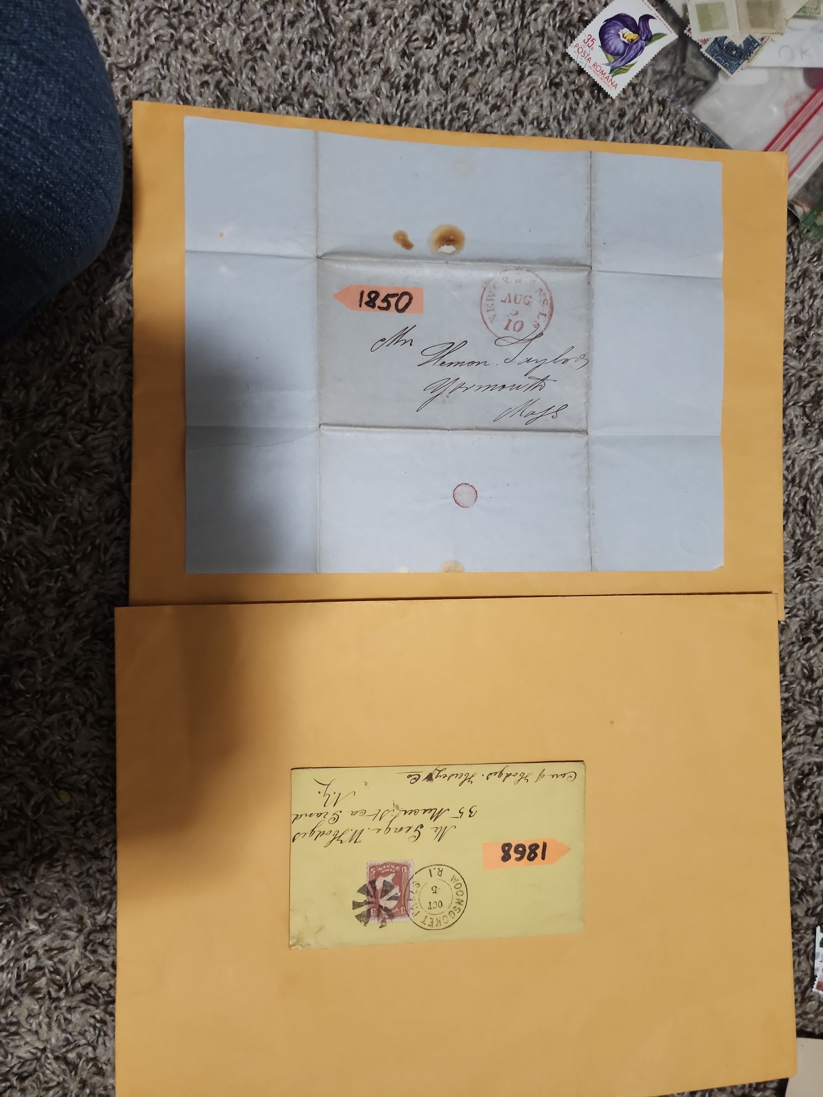 2 Usa Old Good Value Envelope Lot G 1234