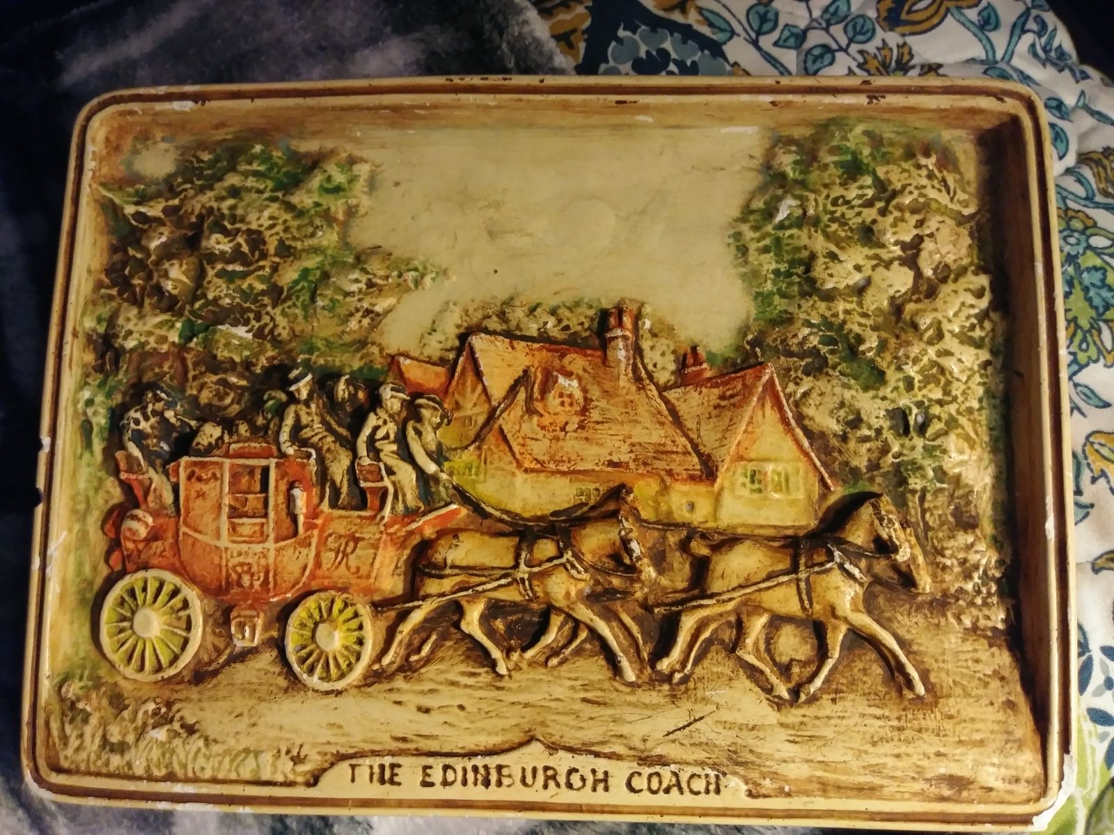 Vtg. Edinburgh Coach plaque