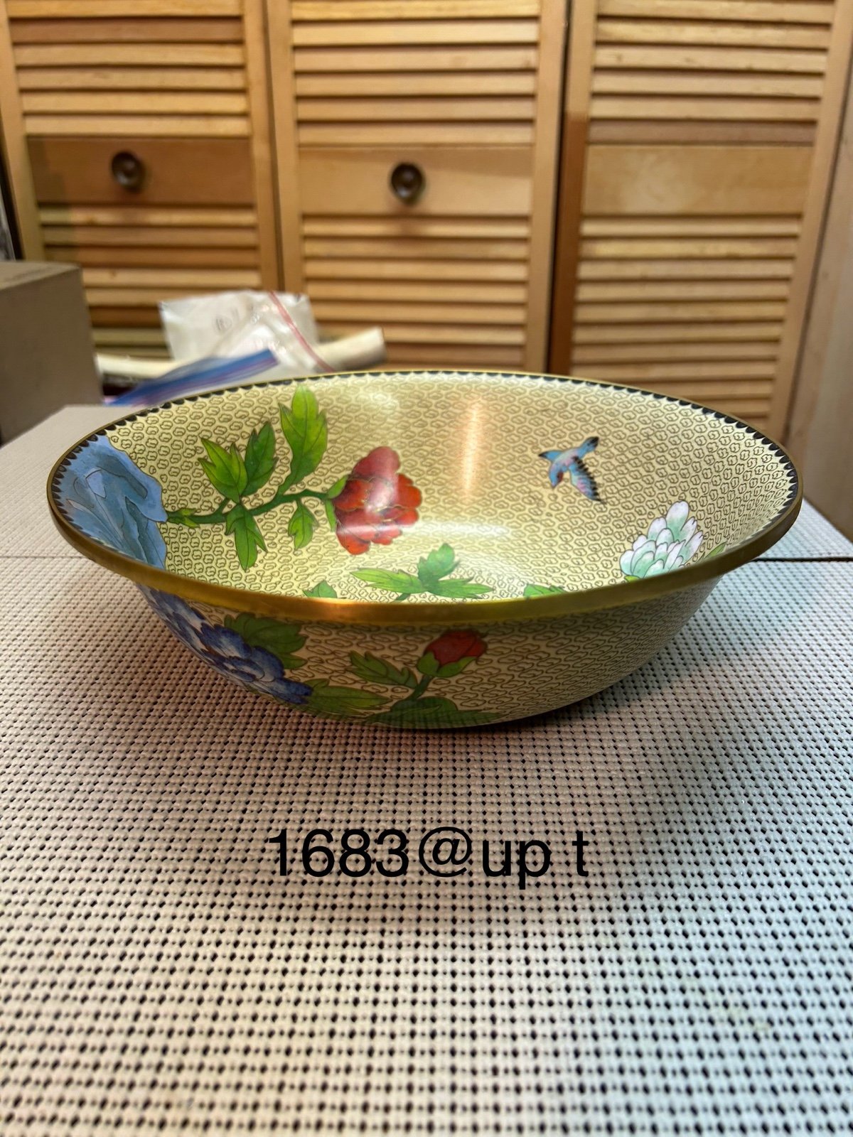 Chinese Cloisonné big bowl excellent condition