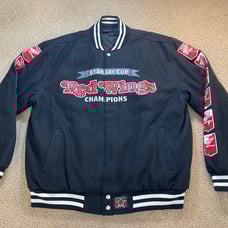 Vintage NHL Detroit Redwings Wool JH Design Reversible Varsity Jacket Mens XL