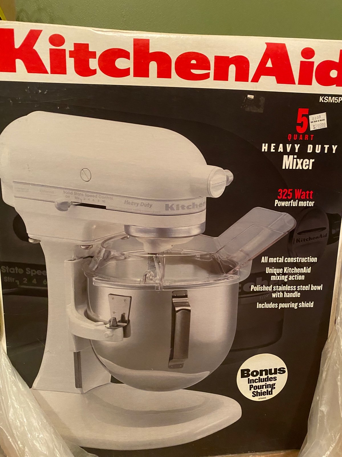 KitchenAid 5 Quart Heavy Duty Mixer 325 Watt