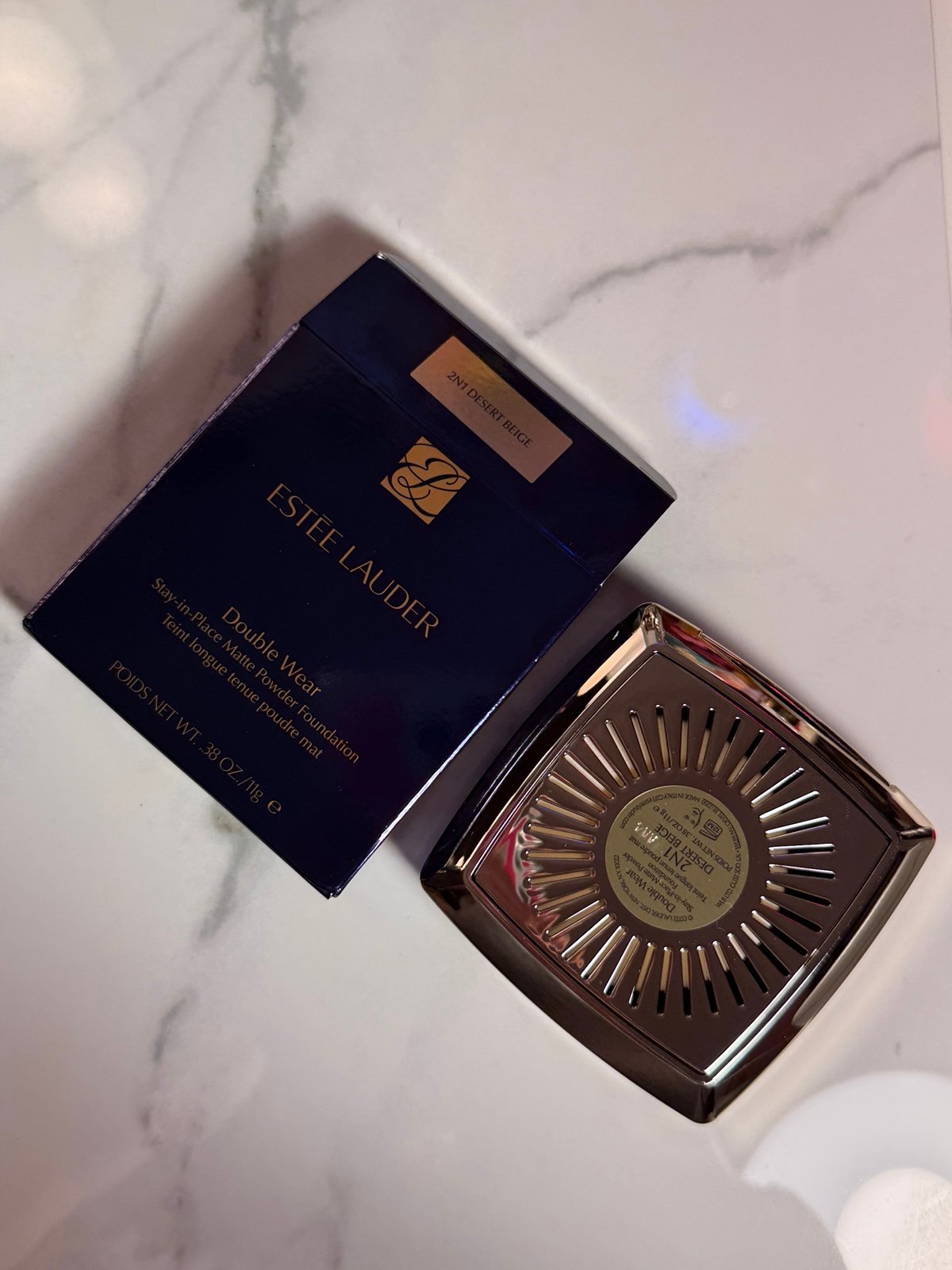 New ESTÉE LAUDER 2N1 DESERT BEIGE Stay-in-Place Matte Powder Foundation