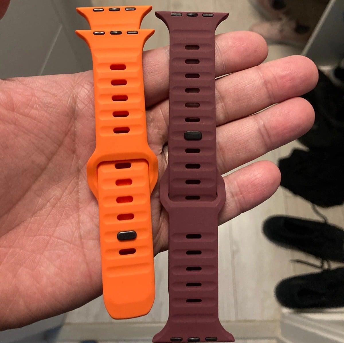 Only Band 2 Pieces Silicone Strap For Apple Watch Band Ultra 49mm 45mm 44mm 42mm