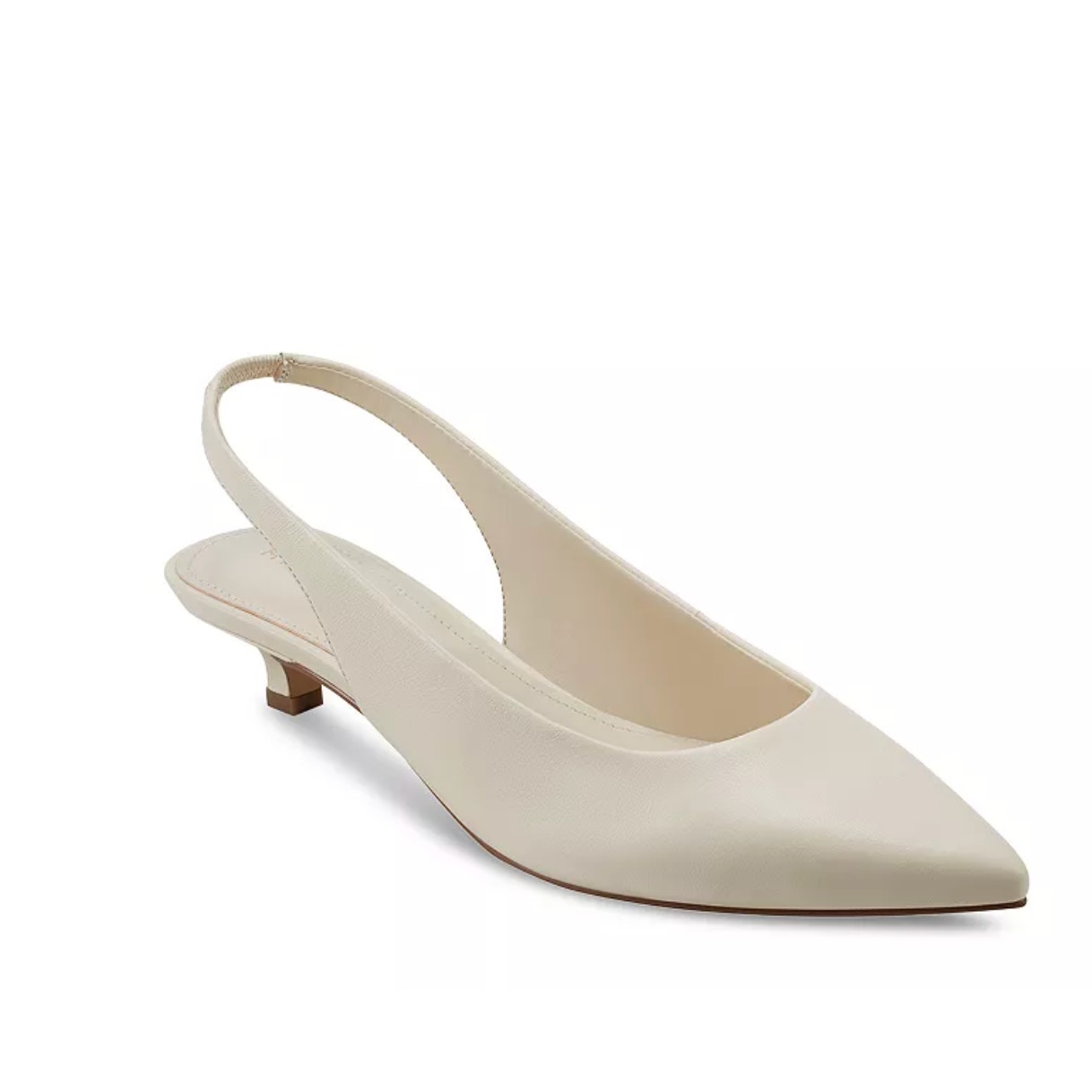 MARC FISHER Women's Posey Pointed Toe Slip On Slingback Pumps in Ivory // 8.5
