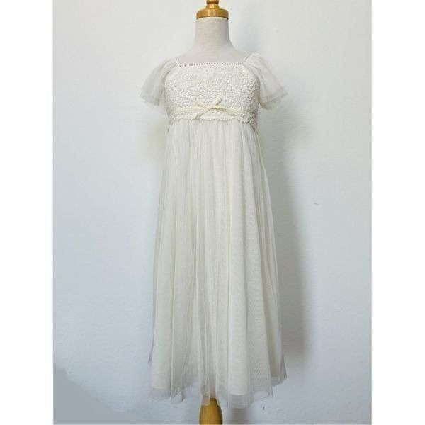 MONSOON Girls 7/8 Beaded Lace Dress