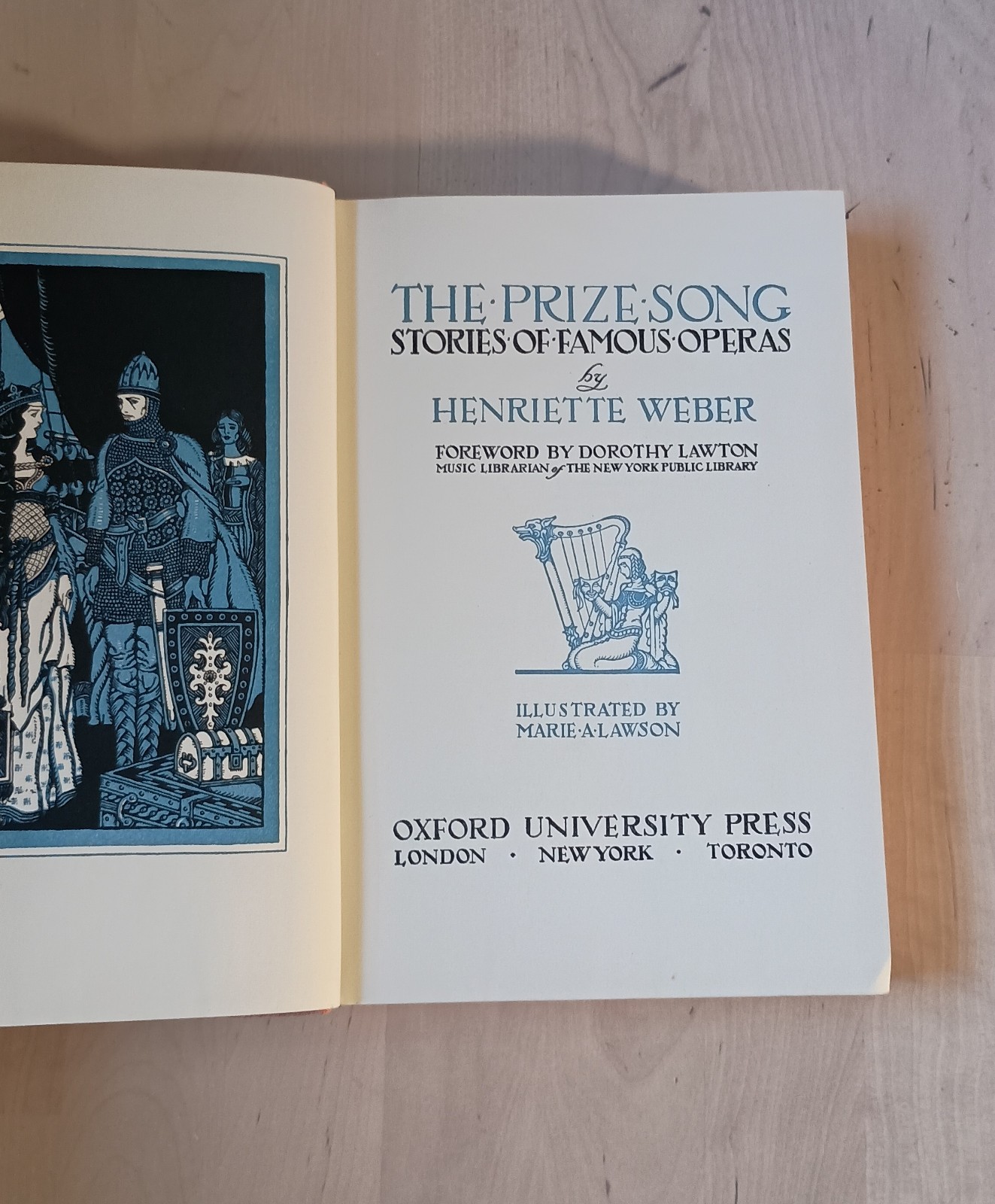 The Prize Song: Stories of Famous Operas by Henriette Weber (1936 Hardcover) VTG