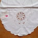 Vintage Table Placemats, Napkins and Table Runner Set 17 Pcs White Cotton